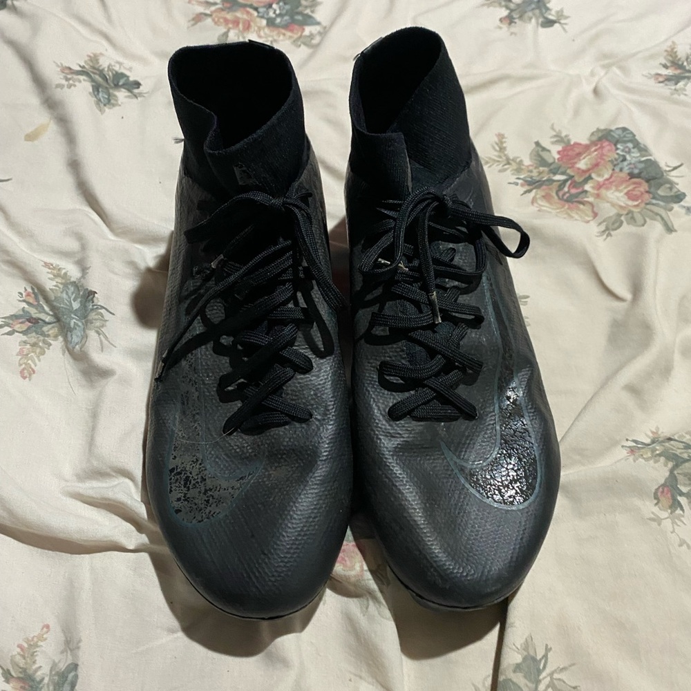 Nike Mercurial Zoom ACC Superfly Pro FG Black Cleats Size 8 Men 9.5 Women Used